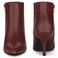 These classic solid booties have a sleek pointed-toe or stiletto heel and are a stylish addition for both work and casual days. Easy to pair with jeans or a skirt for a chic look. Whether a party, work, date, wedding, cocktail, nightclub, homecoming, seas, travel, or other special occasions, you can match the nude high heels with skirts, T-shirts, jeans, shorts, or any casual or formal wear. Ankle Boots Pointed Toe, Heel Stretch, Nude High Heels, Western Ankle Boots, Shoes Boots Ankle, Closed Toe Shoes, Block Heel Ankle Boots, Rubber Boot, Wedding Cocktail