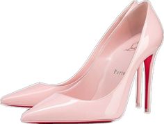 Louboutin Kate 100, Christian Louboutin Kate 100, Louboutin Kate, Christian Louboutin Kate, Pointed Toe Heels, Patent Leather Pumps, Pink Leather, Christian Louboutin Shoes, Pumps Heels