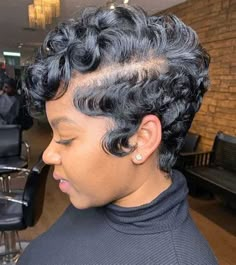 Girls Pixie Cut, Short Haircuts Black Hair, Layered Pixie Cut, Women Pixie Cut, Black Women Short Hairstyles, Natural Hair Short Cuts, Short Hair Black