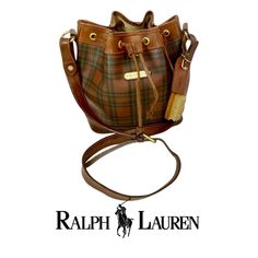 Reposhing This Item I Purchased From @Rareandrefined. Own A Piece Of History With This Piece Classic Ralph Lauren Tartan Plaid Meets Beautiful Leather Trim With The Most Drool Worthy Patina. It’s Been Reconditioned And Is Ready To Add Into Your Daily Bag Rotation. This Is A Vintage Piece So Please Keep That In Mind. Wear Is Consistent With Age. Take Care To Look At Pictures Closely. Rest Assured, Though, This Piece Is Sturdy And Has Years Of Use Left In Her. Ralph Lauren Tartan, Classic Ralph Lauren, Ralph Lauren Plaid, Ralph Lauren Bags, Ralph Lauren Leather, Daily Bag, Drawstring Bucket Bag, Vintage Ralph Lauren, Vintage Polo Ralph Lauren