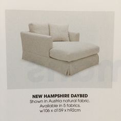 an advertisement for a new hampshire daybed