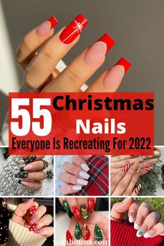 Are you looking for cute and trendy Christmas nails for 2022? You'll find everything from pretty Christmas nail designs to winter nails to simple Christmas nails and so much more. Winter Deck, Festive Nail Designs, Christmas Manicure