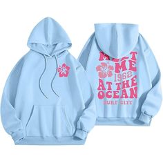 Amazon.com: Women's Fashion Hoodies & Sweatshirts Cute Meet Me at The Ocean Graphic PPP Hoodie Preppy Christmas Pink Pom Puff Sweatshirt Womens Hoodies Graphic Pink: Clothing, Shoes & Jewelry Pink Palm Puff Hoodie, Puff Hoodie, Dream Hoodie, Womens Oversized Sweatshirts, Preppy Sweatshirts, Black Hoodie Women, Crewneck Sweatshirt Women, Womens Hoodies, Women Hoodies