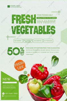 the fresh vegetables flyer is ready to be used as a brochure or pamphlet