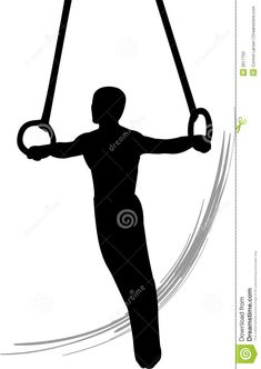 a silhouette of a man on a swing