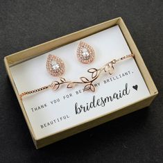 two bridesmaid bracelets in a gift box