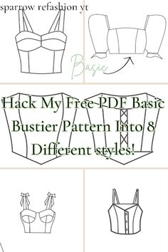 the instructions for how to make an origami bustier brach with straps