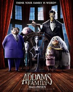 the addams movie poster for halloween