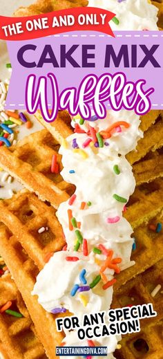 the one and only cake mix waffles for any special occasion