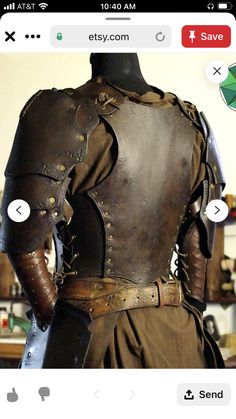 Leather Armor Fantasy, Leather Armour Dnd, Leather Armour Female, Druid Leather Armor, D&d Leather Armor, Larp Costumes, Medieval Things, Warrior Outfit, Medieval Clothes