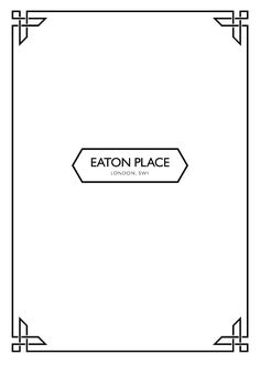 the logo for eaton place in london, england with an art deco border around it