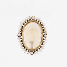 Diamonds And Pearls, Rose Gold Frame, Cameo Jewelry, Cameo Brooch, Seed Pearl, 18k Rose Gold, Citrine, Round Diamonds, Gemstone Rings