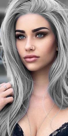 Timeless Hair Short Silver Hair Color Trends Silver And Platinum Hair, Chrome Hair, Grey Hair Colour, Grey Hair Model, Timeless Hair, Grey Hair Transformation, Short Silver Hair