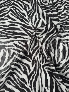 zebra print fabric in black and white