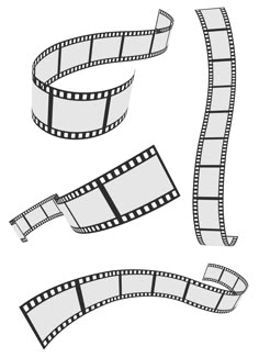 three filmstrips are shown in black and white