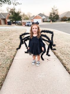 22 DIY Toddler Girl Halloween Costumes » Lady Decluttered Toddler Spider Costume Diy, Spooky Toddler Halloween Costume, Spider Princess Costume, Halloween Costumes 5 Year Girl, Halloween Costumes For 2 Year Girl, Diy Toddler Costumes Girl, Kid Halloween Costumes Girl, Spider Family Costume, Diy Toddler Halloween Costumes Girl