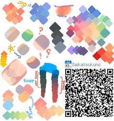 the qr code has been changed to include different colors and shapes for each item