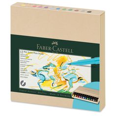 faber - castel fine watercolor pencils, 12 assorted colors in box