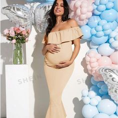 Off White Long Maternity Dress Brand New From Shein. I Never Got My Maternity Pictures Done So This Dress Is Brand New. Size Small Made Well Long Maternity Dress, Maternity Long Dress, Dresses Maternity, Shein Dress, Shein Dresses, Maternity Pictures, Maternity Dress, Maternity Dresses, Dress Brands