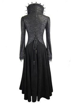 Black Long Sleeve Outerwear With Lace Trim, Black Long-sleeve Outerwear With Lace Trim, Fitted Black Embroidered Outerwear, Fitted Embroidered Black Outerwear, Fitted Black Outerwear With Lace Trim, Black Lace Trim Outerwear For Winter, Fitted Lace Trim Outerwear For Fall, Make A Corset, Gothic Coat