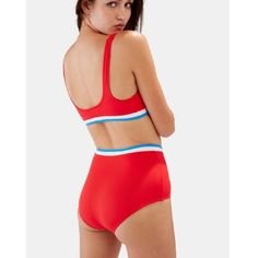 Solid & Striped Katie Bikini Bottom In Red With Blue Band Size-Xs Brand New (Love The Color-But High Waisted Just Doesn’t Fit Me The Way I Like) This High Waisted Bikini Bottom Generates Some Serious Retro Vibes! The Katie High Waist Bottom From Solid & Striped Features A High Waist Silhouette With Fuller Rear Coverage And A Contrasting, Striped Waist Band. High Waist Bottom Stripe Band Detail Full Coverage Bottoms Only Sporty Swimwear For Water Polo In Summer, Sporty Swimwear For Water Polo, Sporty High Waist Tankini For Summer, Red Tankini For Beach Season Sports, Red Sports Tankini For Beach Season, High Waist Swimwear For Summer Sports, Sporty Triangle Top Tankini For Summer, Bold Fitted Swimwear For Poolside, Bold Swimwear For Beach Season