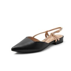 PRICES MAY VARY. Pointed toe slingback flats with square topline design go the extra mile in style. Adjustable buckle at side ankle for secure fit. Padded footbed for complete comfort. 0.8" heel Suitable for all your dressy outfits. Comfy Flats For Women, Work Shoes Women The Office, Professional Shoes Women, Total Girl, Work Shoes Women, Comfy Flats, Flats For Women, Professional Shoes, Go The Extra Mile