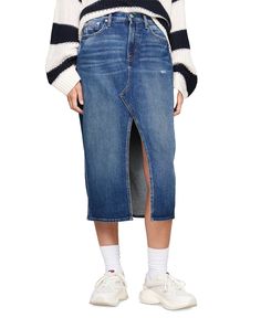 out of stock Denim Midi Skirt, Tommy Jeans, High Waisted Denim, Denim Skirt, Midi Skirt, Pick Up, In Store, Buy Online, Women Jeans