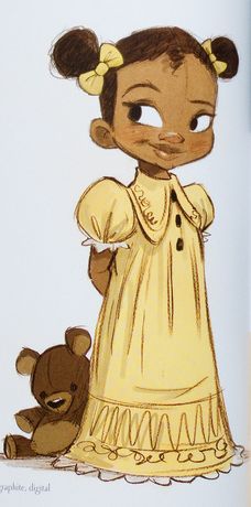 Character design for young Tiana from Disney's Princess and the Frog. Bill Schwab Bill Schwab, Disney Concept Art, Disney Sketches, Arte Sketchbook, The Princess And The Frog, Character Design References, Disney Drawings