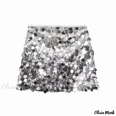 Olivia Mark - Chic High-Waisted Sequined Pleated Skirt Live House, Streetwear Chic, Estilo Taylor Swift, Wrap Around Skirt, Sequin Mini Skirts, Trendy Clothes For Women, Streetwear Women, Night Outfits, Types Of Skirts