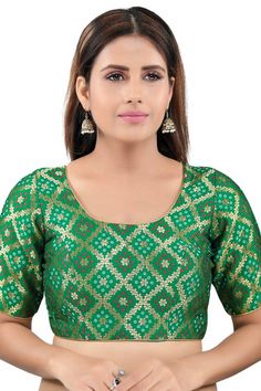 Product Features: Blouse Color: GREEN Blouse Fabric: Jacquard Blouse Work: Solid Blouse Closure: BACK OPEN Blouse Type: Padded Blouse Sleeves Type: Elbow Sleeves Blouse Neck Type: Round Neck Product type: Saree Blouse Occasion: Partywear Disclaimer: There will be slight difference in digital to actual image Sequence Blouse, Saree Blouses Online, Open Blouse, Blouse Designer, Jacquard Blouse, Brocade Blouses, Ladies Blouse Designs, Readymade Saree, Saree Blouses