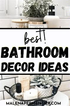 bathroom decor with the words best bathroom decor ideas on it and an image of a potted plant