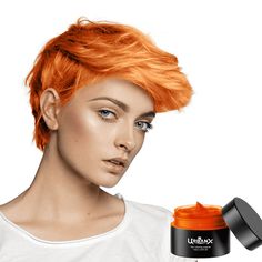 UrbanX Washable Hair Coloring Wax Material Unisex Color Dye Styling Cream Natural Hairstyle for Older Women Pomade Temporary Party Cosplay Natural Ingredients - Orange. GET AN INSTANT COLOR UPGRADE WITH THIS UNIQUE JAPANESE FORMULA COLOR HAIR WAX This new temporary hair color wax adds texture and shine, is suitable for all types of hair - from medium to thick hair - and is very easy to apply and wash off. Washable & temporary: Don't waste months with permanent hair dye. Try a new color every day Natural White Hair, Pomade Style, Temporary Hair Dye, Hair Color Caramel, Natural Hairstyle, Hair Color Cream, Temporary Hair Color, Mohawk Hairstyles, Hairstyles For Layered Hair