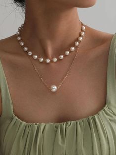 🌟Great gift for: Anniversary, Birthday, Christening, Christmas, Engagement, Graduation, Mother 's Day, Valentine's Day. This elegant and timeless pearl necklace is perfect for everyday wear. It's also an ideal gift for your loved one, you can't go wrong with it and will be treasured for many years to come. Adjustable between 40-45 cm Cheap Pearl Necklace As Gift, Trendy Cheap Pearl Necklace Gift, Cheap Trendy Pearl Necklace As Gift, Cheap Pearl Choker For Gift, Cheap Trendy Pearl Jewelry, Pearl Charm Necklace, 여름 스타일, Gelang Manik, Classy Jewelry