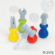 an assortment of different colored plastic objects