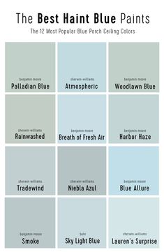 the best paint colors for interior walls and floors in blue, green, gray, white