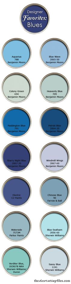 some blue paint colors are shown in the same color scheme as each one is white