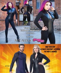 Well, Halloween, ComicCon, WorldCon and the Steampunk World's Fair aren't as far away as they used to be, so it's time to get working on that costume now! This pattern features Yaya Han's Ultimate Bodysuit - Now in Mens, Misses and Women's Plus sizes - Now ALL Out of Print This is a pattern that has been sorely missing in the Cosplay world - This patterns will make it easy for cosplayers (and everyone else) to tailor a bodysuit that will fit them like a glove, and use it as a base for thousands Fitted Superhero Costume For Halloween, Fitted Superhero Halloween Costume, Yaya Han, Costume Sewing, Costume Sewing Patterns, World's Fair, Costume Ideas, Selling Online, Cosplay Costume