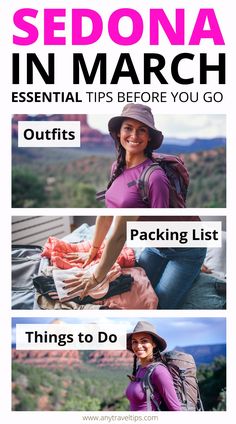 the sedona in march essential tips before you go backpacking, packing list and things to do