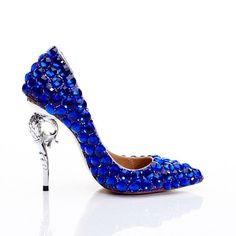 A classic but stylish crystal studded reinterpretation by the Pisani Maison. Vivid and ever changing tonality of colour define this unique piece. Full crystal stiletto with clinging seahorse. Inner lining. Genuine leather sole. Heel: 120 mm. [custom tab]UPPER #1: 100% GOAT LEATHER | UPPER #2: 100% COW LEATHER | INSERT #1: 100% GLASS FIBRE | OUTSOLE #1: 100% COW LEATHER [/custom tab] Metal Heels, Colorful Wedding Shoes, Heels Rhinestone, Diamond Heels, Royal Blue Shoes, Stilettos Heels, Heels Wedding, Wedding Pumps, Bridal Wedding Shoes