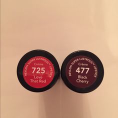 Brand New Sealed Revlon Lipsticks Love That Red And Black Cherry Revlon Lipstick Colors, Revlon Lipstick, Revlon Makeup, Black Cherry, Lipstick Colors, Makeup Lipstick, Revlon, Lipsticks, Red And Black