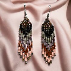 Handmade Boho Seed Bead Beaded Earrings Native American Brown 2.75”X.5” New Introducing Our Exquisite Bohemian Seed Bead Earrings, A Stunning Pair Adorned With An Array Of Multicolored Beads. These Beaded Earrings Are Meticulously Crafted, Showcasing A Vibrant Combination Of Colors That Will Effortlessly Elevate Any Outfit. With Their Bohemian Charm And Intricate Beadwork, These Earrings Are A True Statement Piece That Exudes Elegance And Individuality. The Lightweight Design Ensures Comfortable Beaded Earrings Native American, Earrings Native American, Handmade Boho Jewelry, Beaded Earrings Native, Native Beadwork, Jelly Shoes, Seed Bead Earrings, Handmade Boho, Bead Earrings