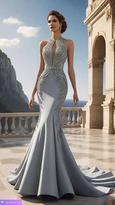 Ballroom Gowns Elegant, Stylish Gown, Blue Clothing, Prom Dresses Long Mermaid, Soiree Dress, Fancy Wedding Dresses, Dressy Fashion, Fantasy Dress