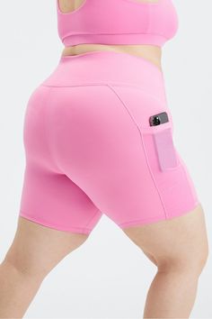 On-The-Go PowerHold® High-Waisted 6'' Short Fabletics pink female Activewear >> Womens >> Bottoms >> Shorts PowerHold plus Training 4-Way Stretch/Chafe-Resistant/Moisture-Wicking/Pockets/UPF Protection Our 5-star pocket style in PowerHold® High Stretch Pink Athletic Shorts For Sports, Pink High Stretch Athletic Shorts For Sports, Pink Activewear With Built-in Shorts For Yoga, High Stretch Pink Biker Shorts For Workout, Pink High Stretch Biker Shorts For Workout, High Stretch Pink Athletic Shorts For Gym, High Waist Pink Athletic Shorts For Gym, High-waist Pink Athletic Shorts For Gym, Pink High Waist Athletic Shorts For Athleisure