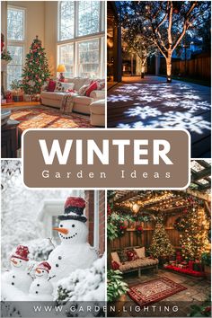 Explore winter garden ideas like potted evergreens, decorative mulch, and frosted ornaments for a festive touch.