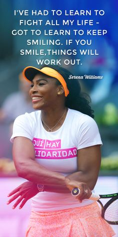 serena williams quote about life and love on the tennis court with her racquet