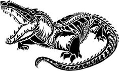 a black and white drawing of a lizard