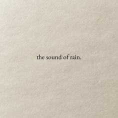 an old book with the words the sound of rain written on it