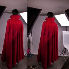 2016 Marvel Movie Doctor Strange Dr. Steve Cosplay Costume Full Set Cloak Robe #Handmade #JacketsCoatsCloaks Red Cosplay Costume For Themed Events, Red Cosplay Costume For Fantasy Events, Red Cosplay Costume For Fan Conventions, Red Themed Costumes For Cosplay Events, Red Themed Cosplay Costumes, Red Vampire Costume For Fantasy Events, Red Themed Event Costume, Red Superhero Costume For Cosplay Events, Red Superhero Costume For Themed Events