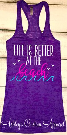 Life is Better at the Beach, Beach Cover Up, Beach Tank Top, Swimsuit Cover Up, Beach Life, Summer Tank, Vacation Shirts, Island Life Tank Please see additional photos for product measurements. This is a Next Level Burnout Razorback tank top. It is a high quality light airy tank top that will not disappoint. The burnout tanks generally fit true to size (women's sizing). If you are between sizes or prefer a looser fit I recommend sizing up. Please measure yourself and order the appropriate size a River Party, Floating The River, River Floating, River Quotes, Frio River, River Time, Country Concert Shirts, Vacation Tank Top, River Shirts