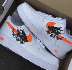 Hello and thanks so much for checking out the shop! This listing is for one pair of Dragon Air Force 1's! If you need names, age, birthdates or anything else added to the original design please leave it in the personalization box provided. Please also make note of when you need them by if a specific date and or color changes to the shoosh/Air. Any other questions can be answered through a message and I'll get back to you as soon as possible! Thanks so much for checking out the shop! I hope you have a wonderful day! Katlyn :) Custom White Sneakers For Gift, Customized White Sneakers As A Gift, Customized White Sneakers As Gift, Customized White Sneakers For Gift, Customizable White Sneakers For Gift, Dragon Air, Nike Sandals, Shoe Designs, Custom Nike Shoes